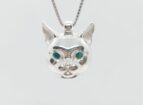 Ciondolo argento gatto