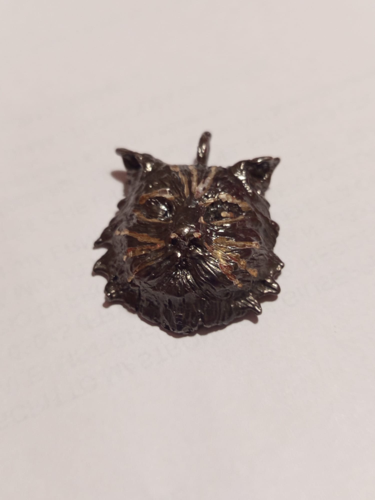Ciondolo Gatto Dionisia in argento 925° brunito nero