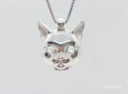 Stock ciondoli argento gatto con catenina nuovi