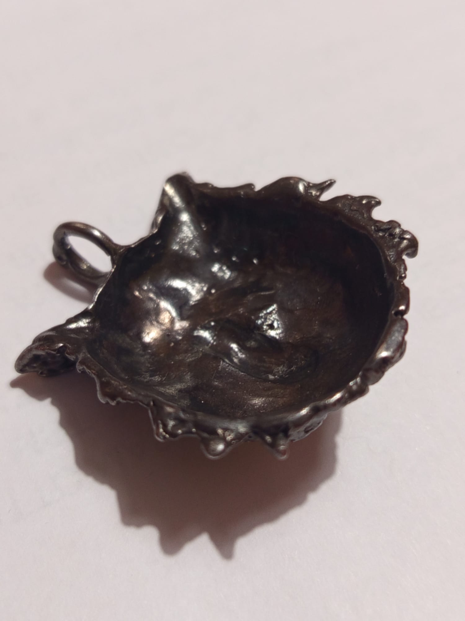 Ciondolo Gatto Dionisia in argento 925° brunito nero